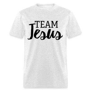 Unisex Original Fruit of the Loom Jesus Print T Shirt - light heather gray